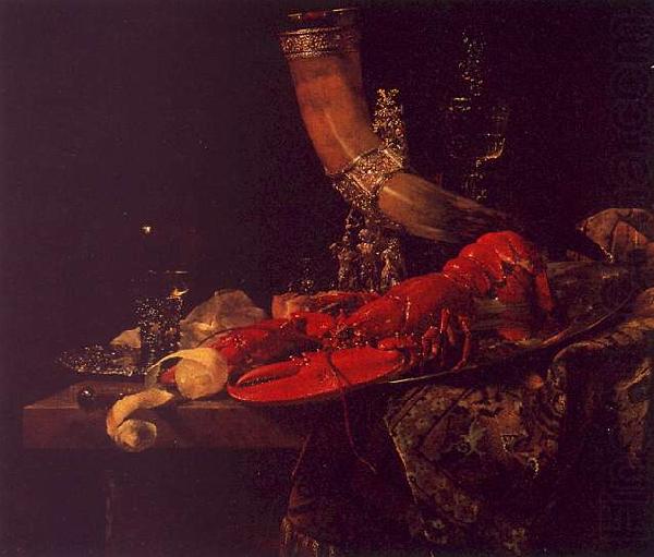 Willem Kalf Still Life with Lobster, Drinking Horn and Glasses china oil painting image